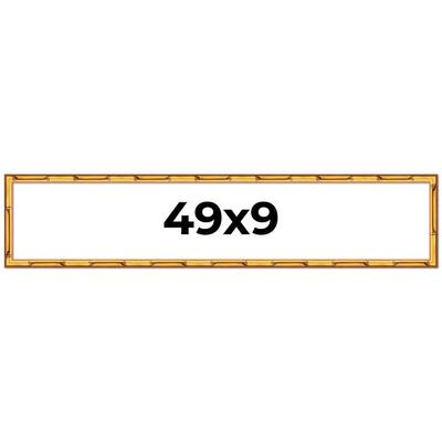 49x9 Frame Gold Bamboo Picture Frame Modern Photo Frame Includes UV Acrylic Shatter Guard Front Acid Free Foam Backing Board
