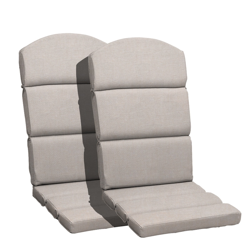Aoodor Patio Chair Cushion Set of 2 - High-Back Adirondack Patio Cushions with Ties