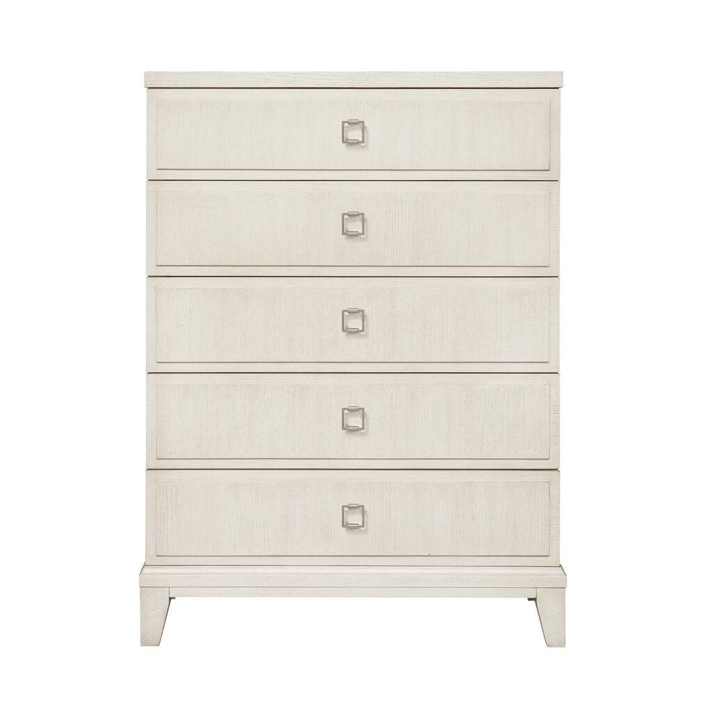 Madison 5-Drawer Chest in a Grey-White Wash Finish