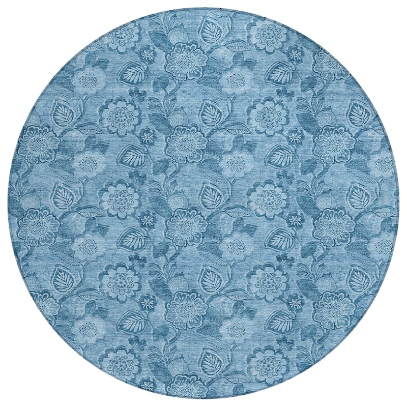 HomeRoots Floral Transitional Rectangle Outdoor Rug