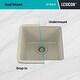 preview thumbnail 7 of 5, 15 Inch Lexicon Platinum Quartz Composite Drop-in Undermount Single Bowl Galaxy Beige Kitchen Sink LP-1515-B-SO - 15x15