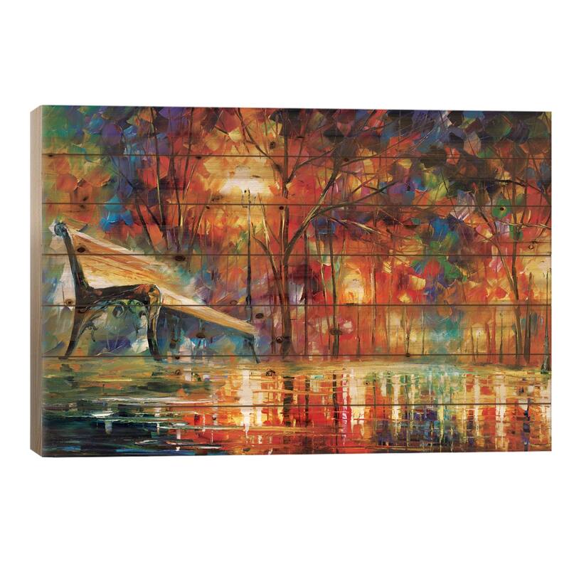 Lost Love Print On Wood by Leonid Afremov - Multi-Color - 26x40x1.5