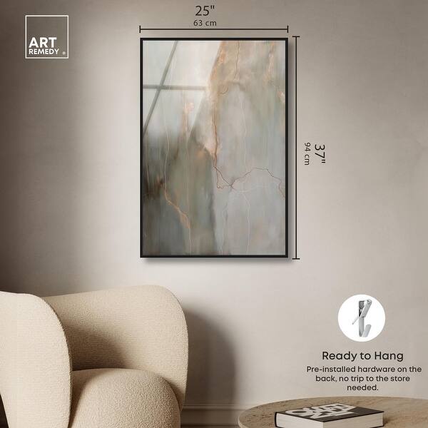 dimension image slide 18 of 24, Fiery Traces I Abstract Framed Acrylic Wall Art by Art Remedy