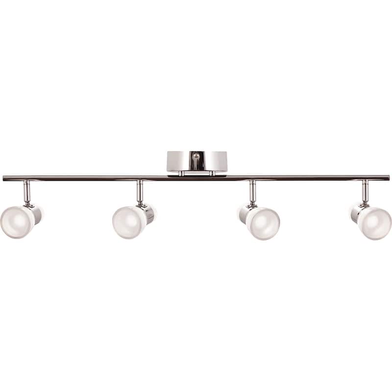 Gage 4-light Polished Chrome LED Fixed Rail