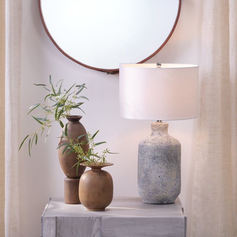 Alden Décor Edie Ceramic Table Lamp, Grey