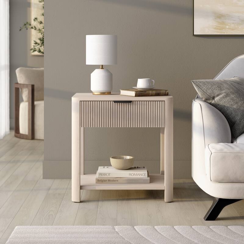 Pomona 24" Wide Rectangular Fluted Nightstand