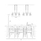 preview thumbnail 14 of 17, Kasy Modern 3-Light Textured Glass Chandelier Kitchen Island Lights for Dining Room - W 24.8" x D 4.7" x H 10.2"
