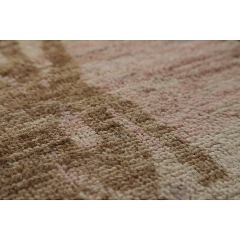 Vegetable Dye Oushak Turkish Rug Handmade Bedroom Wool Carpet - 3'10"x 6'1"