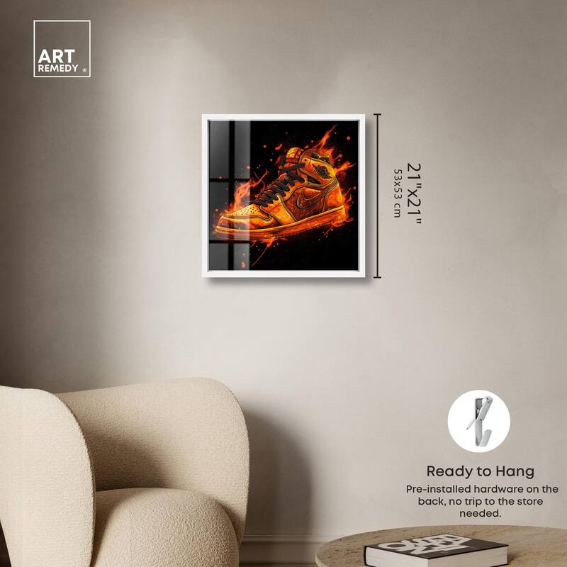 Jumpman on Fire I Shadowbox by Art Remedy