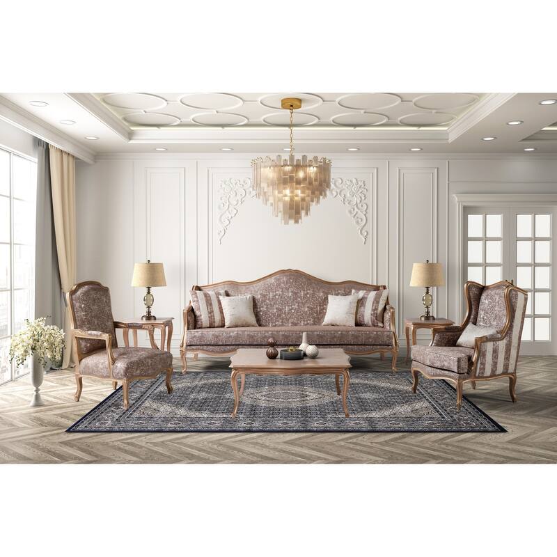 Master Collection Border Transitional Area Rug