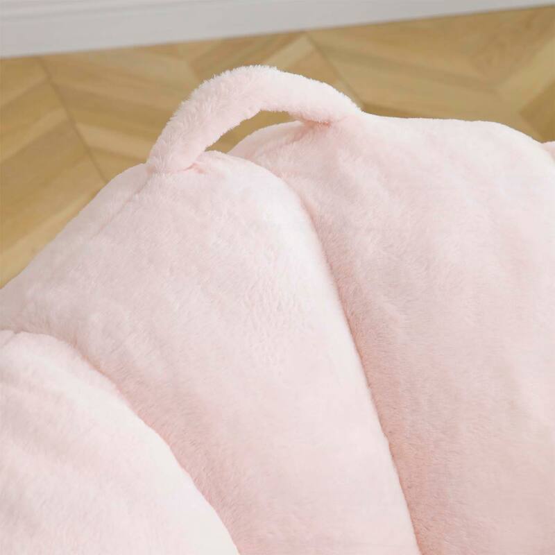 Shell-Shaped Bean Bag Chair with Footstool,Perfect for Gaming and Reading
