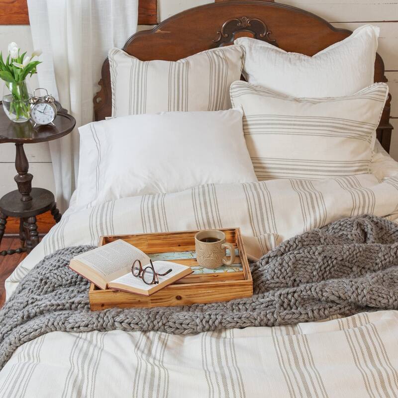 HiEnd Accents Prescott Striped Duvet Cover Set, 3PC