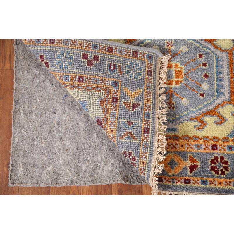 Geometric Kazak Accent Rug Hand-Knotted Wool Carpet - 3'0"x 5'0"