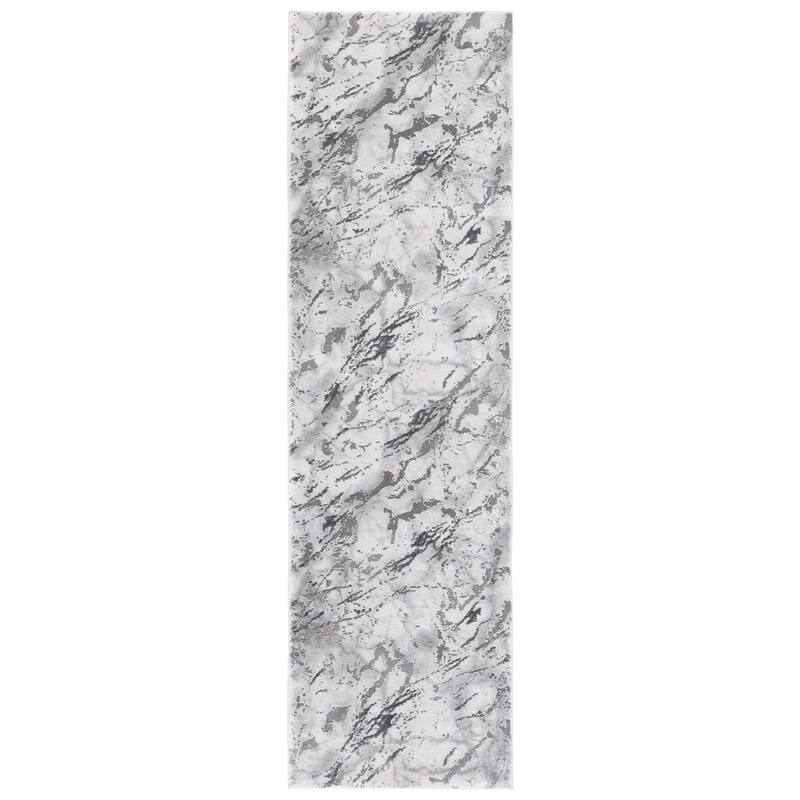 SAFAVIEH Craft Blanchette Modern & Contemporary Rug - 2'3" x 8' Runner - Grey/Dark Grey