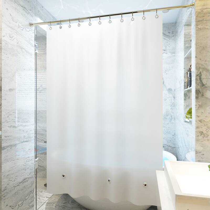 Premium Microfiber Fabric Shower Curtain Liner - 70" x 72" - White