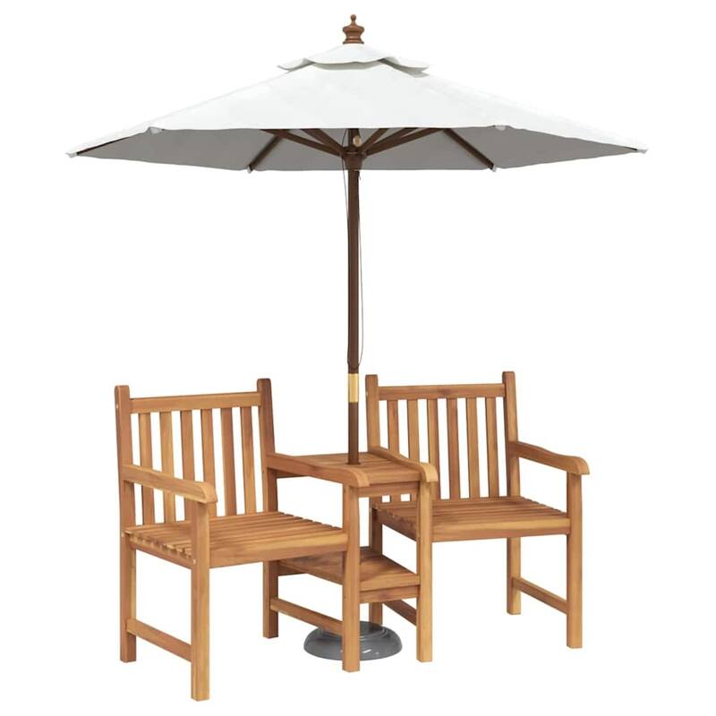 vidaXL Outdoor Chairs Brown 152 x 63 x 89 cm Solid teak wood - 59.8 x 24.8 x 35.0 in