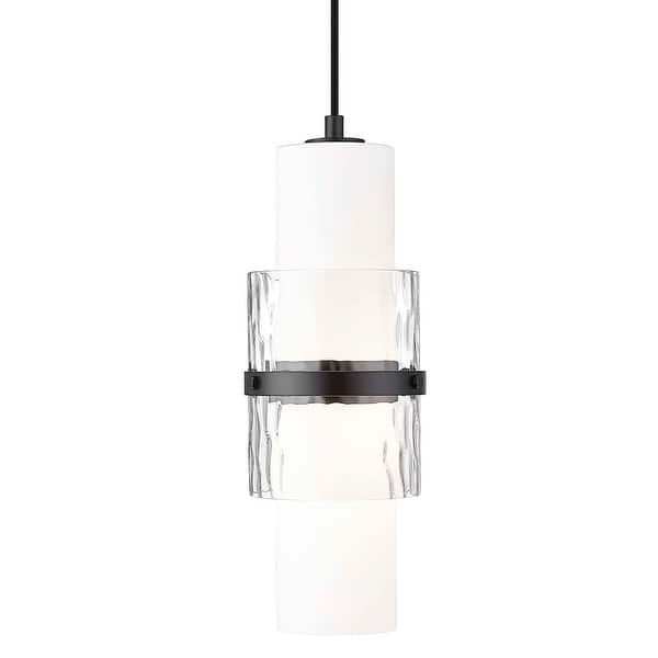slide 1 of 1, Z-Lite 1946P Cayden 7" Wide Mini Pendant With Shade Matte Black
