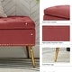 preview thumbnail 68 of 137, HULALA HOME Neptunus Modern 45.5" W Velvet Bedroom Storage Bench for End of Bed with Nailhead Trim