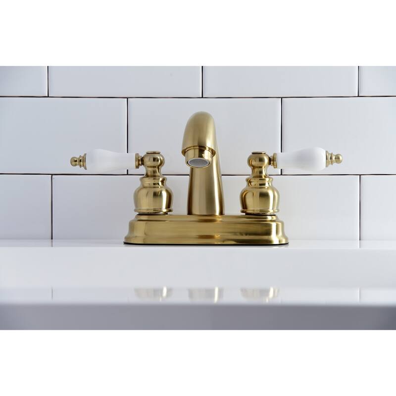 Restoration Two-Handle 3-Hole Deck Mount 4 in. Centerset Bathroom Faucet