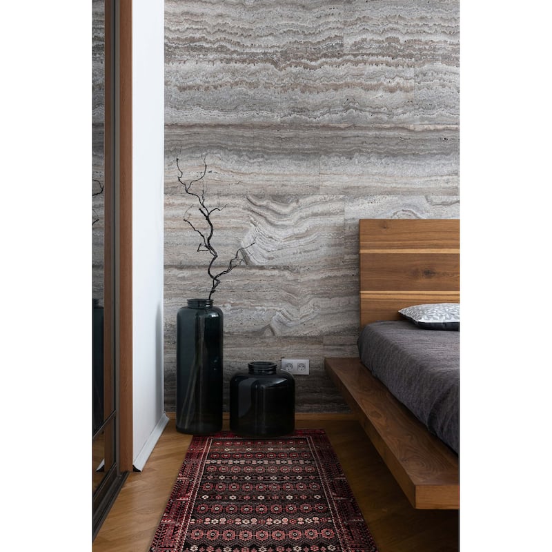 ECARPETGALLERY Hand-knotted Andelz Red Wool Rug - 3'5 x 9'10