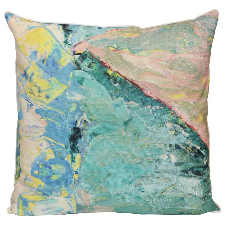 StyleCraft Tamara Day for StyleCraft Pastel Coastline Pillow - Pale Aqua & Blush - 24" x 24"