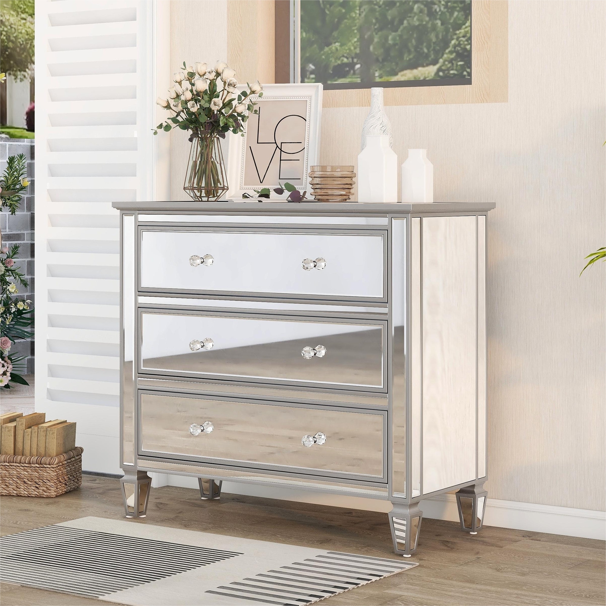 Chest of cheap drawers mirrored