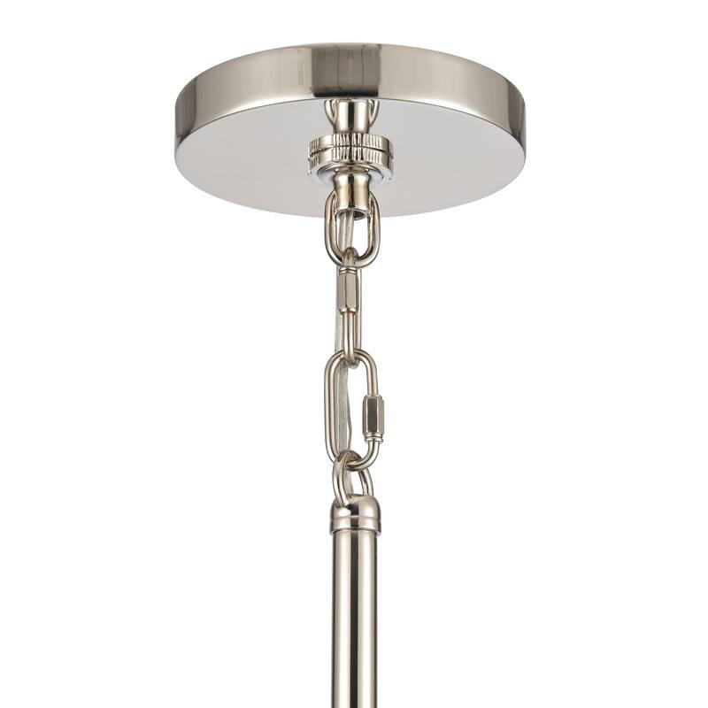Elk Home Abaca Polished Nickel With Rope Shade 4 Light Chandelier