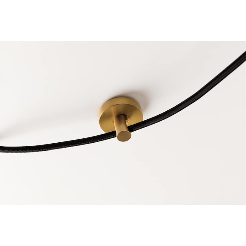 Mitzi by Hudson Valley Margot 10.5-inch Aged Brass Pendant, Clear Glass