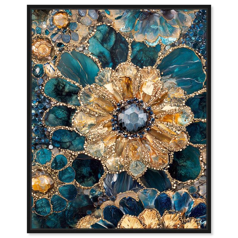 Opulent Geode IV Canvas by Art Remedy - Black - 20" x 24"