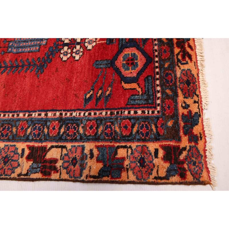 ECARPETGALLERY Hand-knotted Melis Red Wool Rug - 4'1 x 5'9
