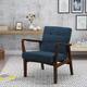 Brayden Mid-Century Fabric Club Chair by Christopher Knight Home - Navy