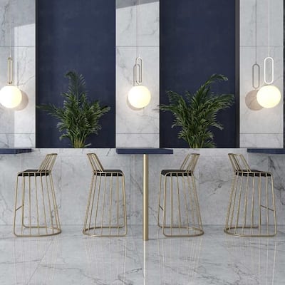 Beau 24x48 Polished Marble Look Porcelain Tile - Floor & Wall - Large Format
