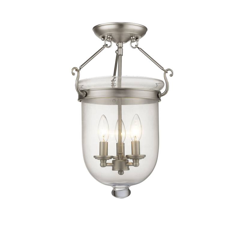 Livex Lighting Jefferson 3 Light Semi-Flush Ceiling Fixture