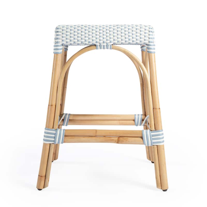 Robias 24.5" Rattan Rectangular Counter Stool