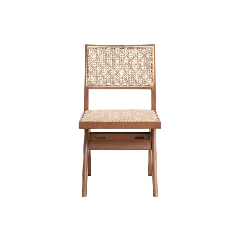 Velentina Rattan & Natural Finish Side Chair (Excluding the table)