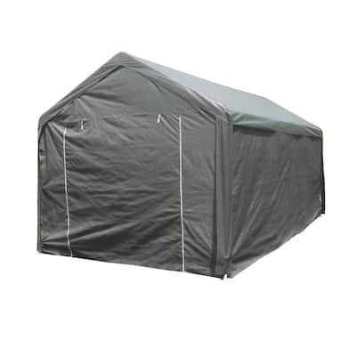 ALEKO 10 x 20 Outdoor Gazebo Carport Canopy Tent with Sidewalls Grey