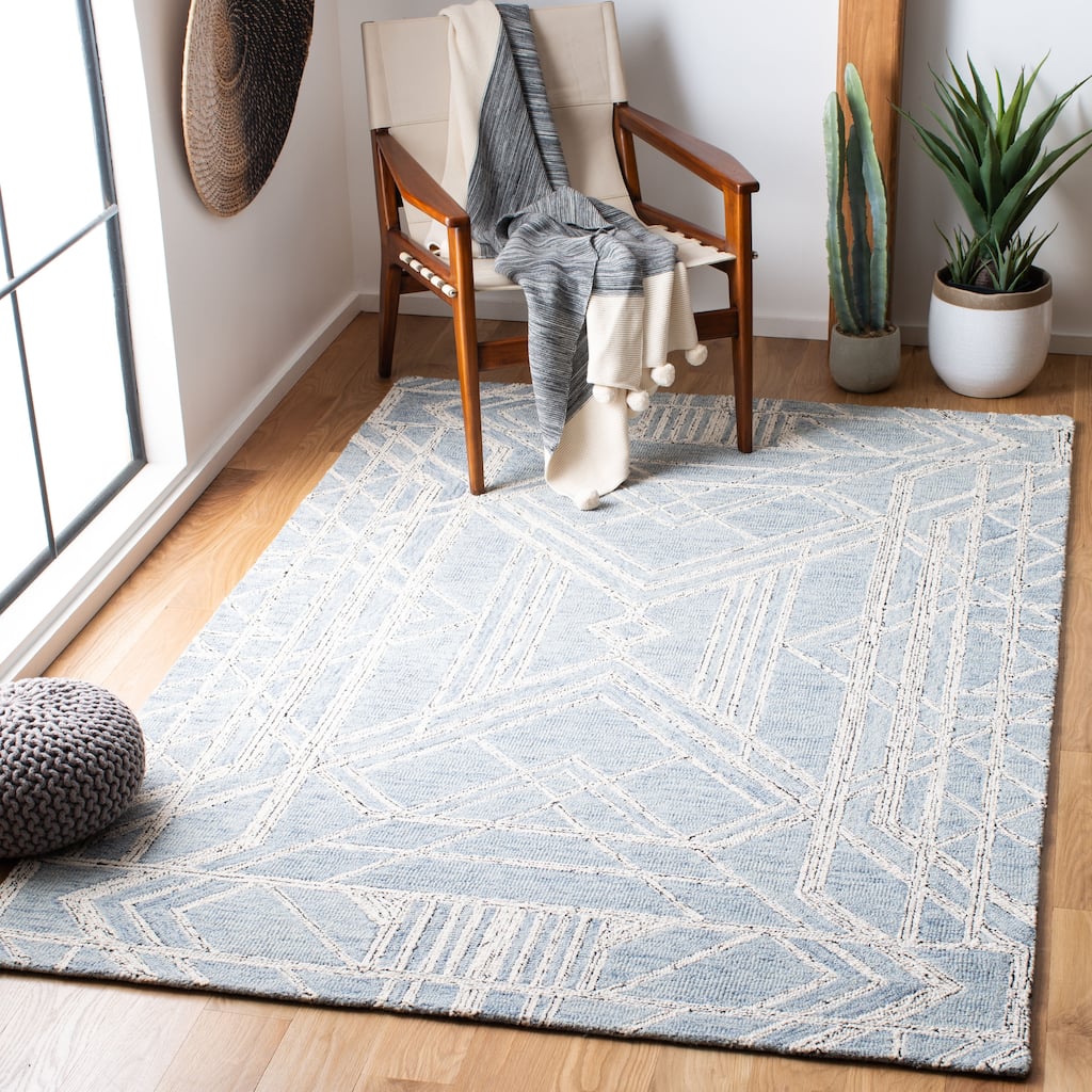 SAFAVIEH Handmade Micro-Loop Oprea Modern Wool Rug