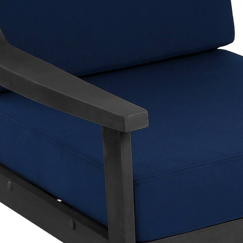 Outdoor Conversation Set Patio Cushioned Chair, Loveseat with Tables