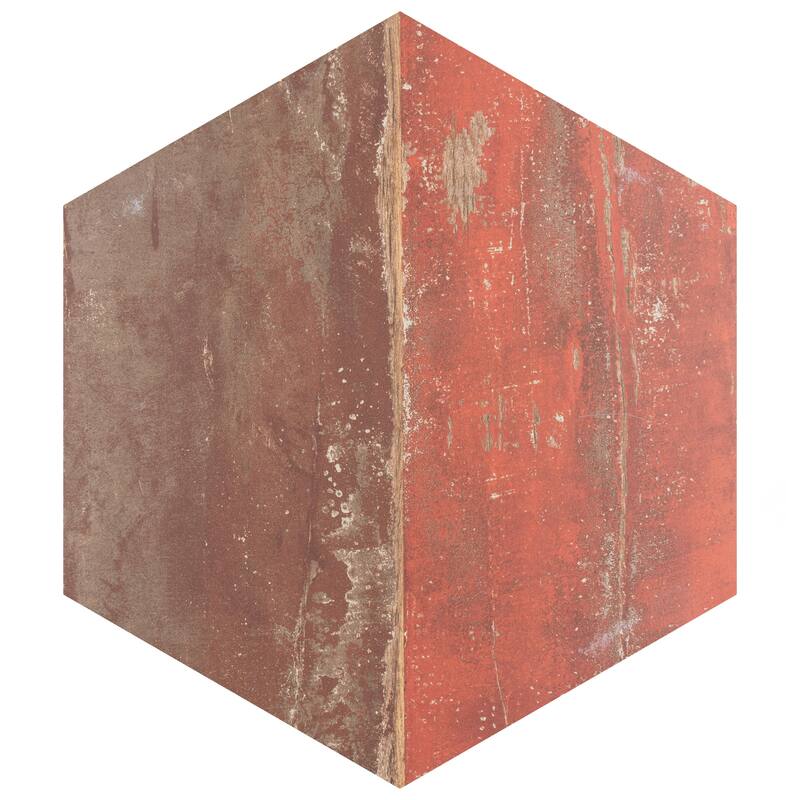 Merola Tile Karacter Hex Vintage 9-7/8" x 11-1/4" Porcelain Floor and Wall Tile