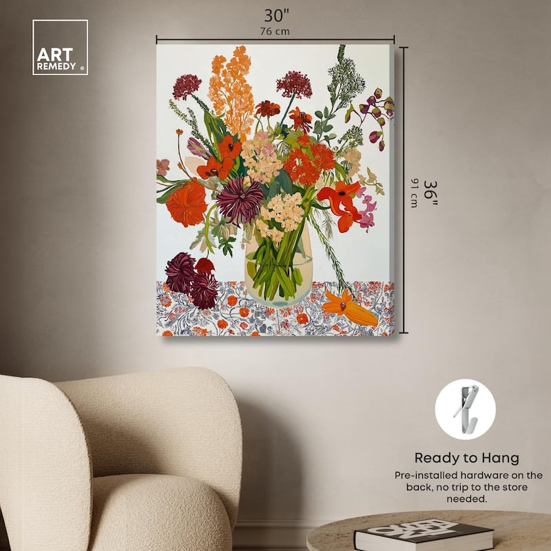 Abundant Blossom Canvas by Art Remedy, Gallery Wrapped