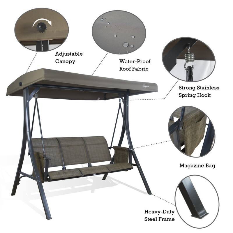 Kozyard Brenda Patio Swing Chair with Stand