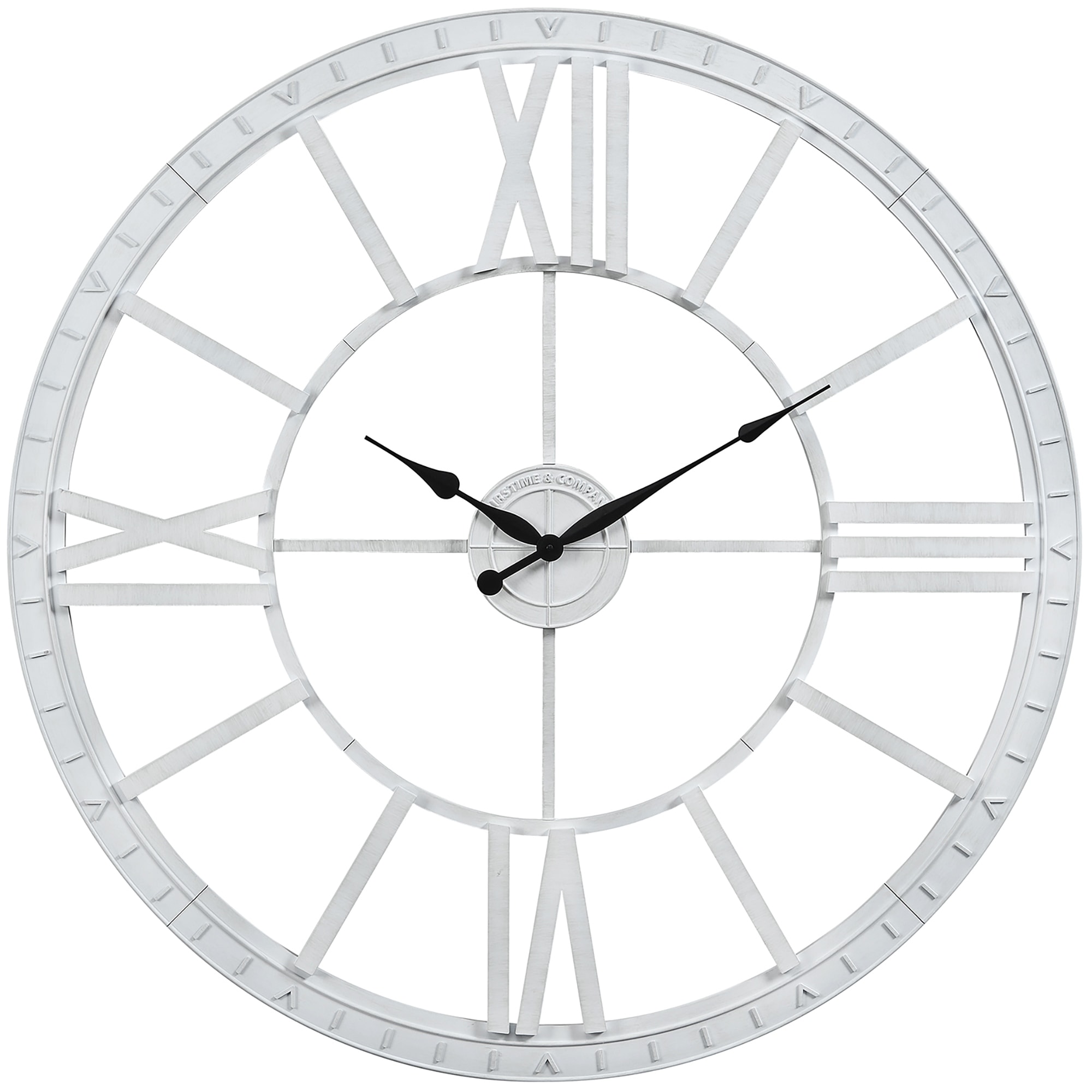 Firstime Co Big Time Wall Clock Plastic 40 X 2 X 40 In American Designed 40 X 2 X 40 In Overstock 28907820 Oil Rubbed Bronze
