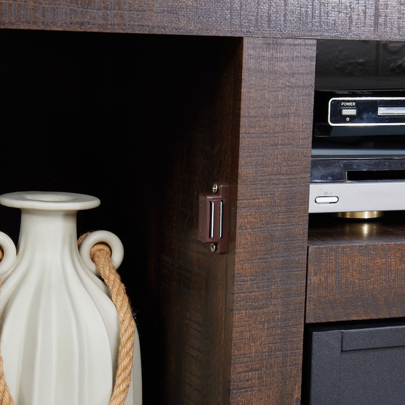 Farmhouse TV Stand Entertainment Console with Fireplace
