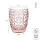 preview thumbnail 4 of 4, Fitz and Floyd Set of 4 Trestle Double Old Fashioned Glasses, 10 Oz, Blush