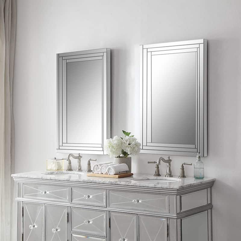 Uttermost Alanna 34" x 22" Rectangular Luxe Frameless Bathroom Wall