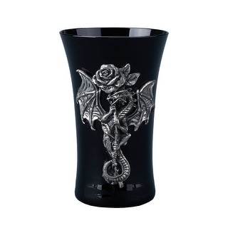 3.35 inches H Dark Purple and sliver Dragon With Rose Shot Glass made of Dark Purple and sliver