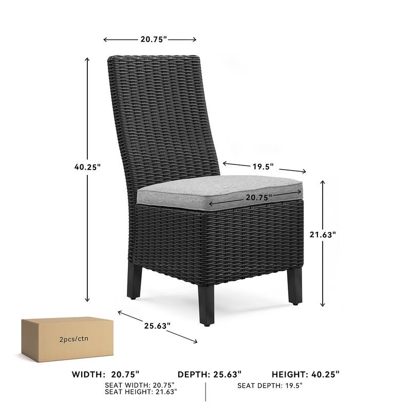 Signature Design by Ashley Beachcroft Outdoor Dining Chairs Set - 20.75" W x 25.63" D x 40.25" H