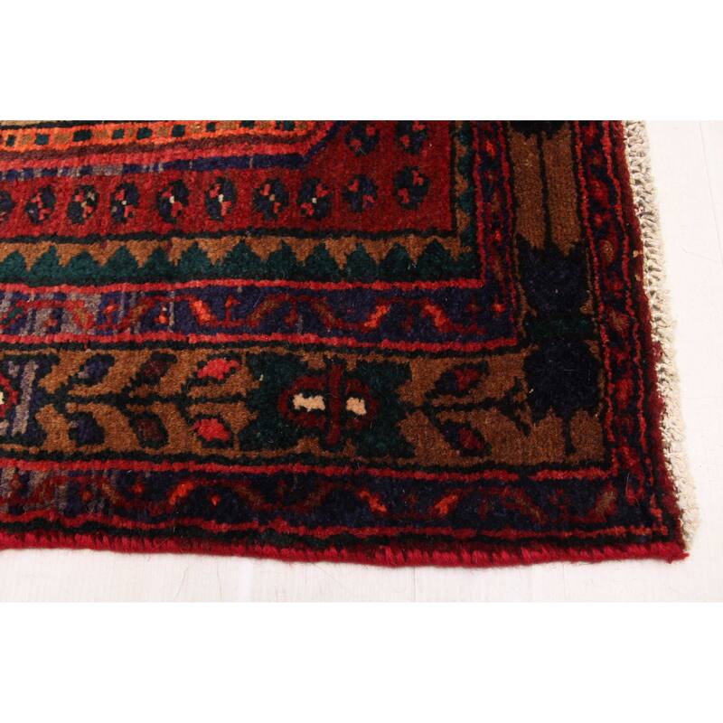 ECARPETGALLERY Hand-knotted Konya Anatolian Dark Red Wool Rug - 3'7 x 10'6