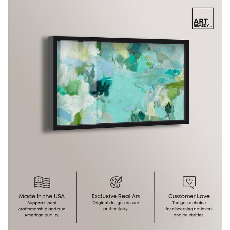 Alista Green Blues Shadowbox by Art Remedy