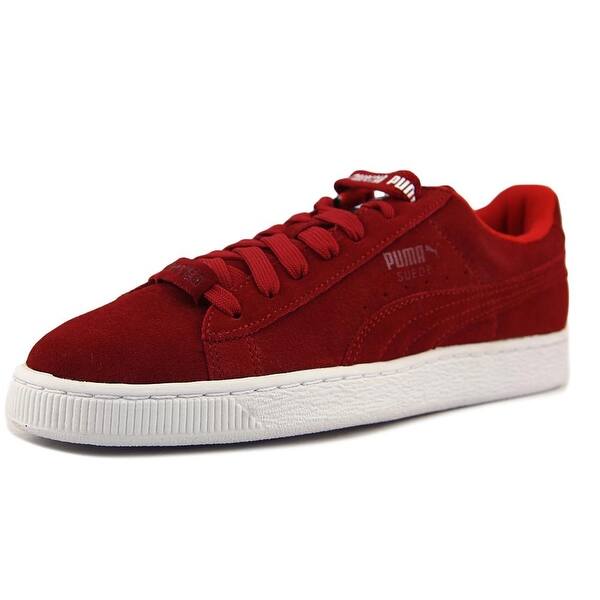 Shop Puma Suede X Trapstar Men Round Toe Suede Red Sneakers Overstock 18217431